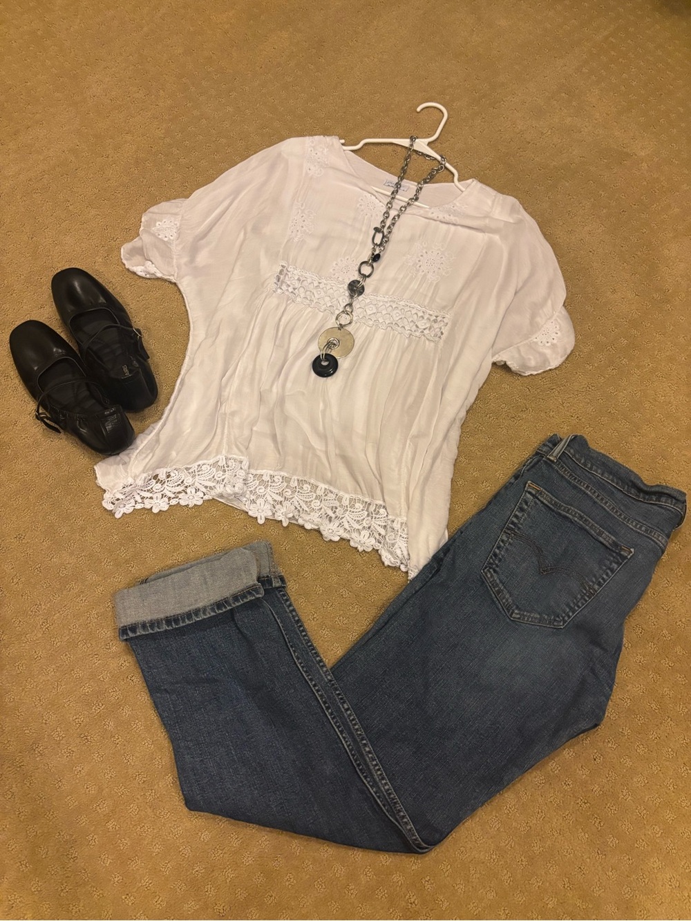 Made in Italy White Lace Embroidered Boho Tunic Top Cottagecore